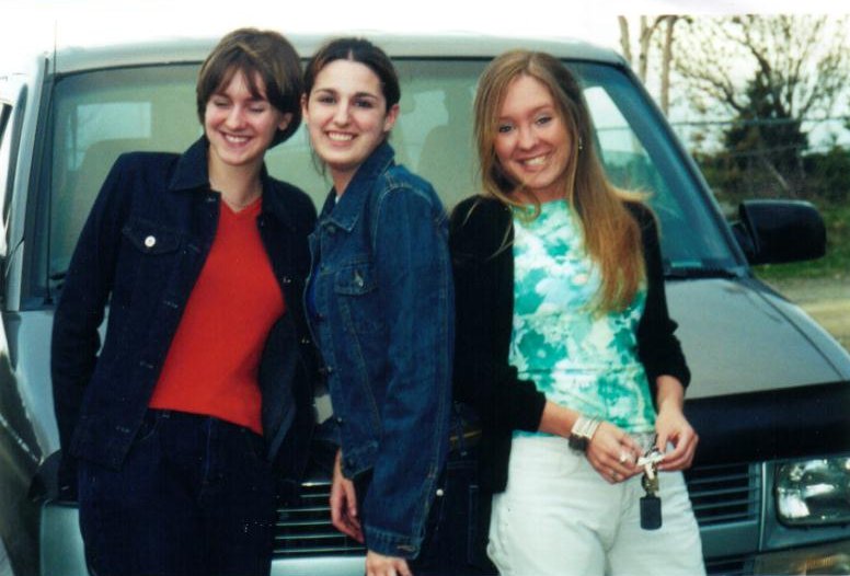 Andrea Jac and me in front of moms taix ('00)